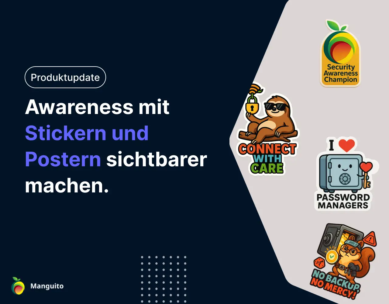 Neu: Security Awareness mit Stickern und Postern sichtbarer machen.